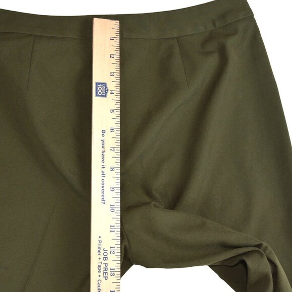 Talbots Womens Career Trouser Pants Olive Green Size 8 Curvy Straight Leg - Picture 7 of 9